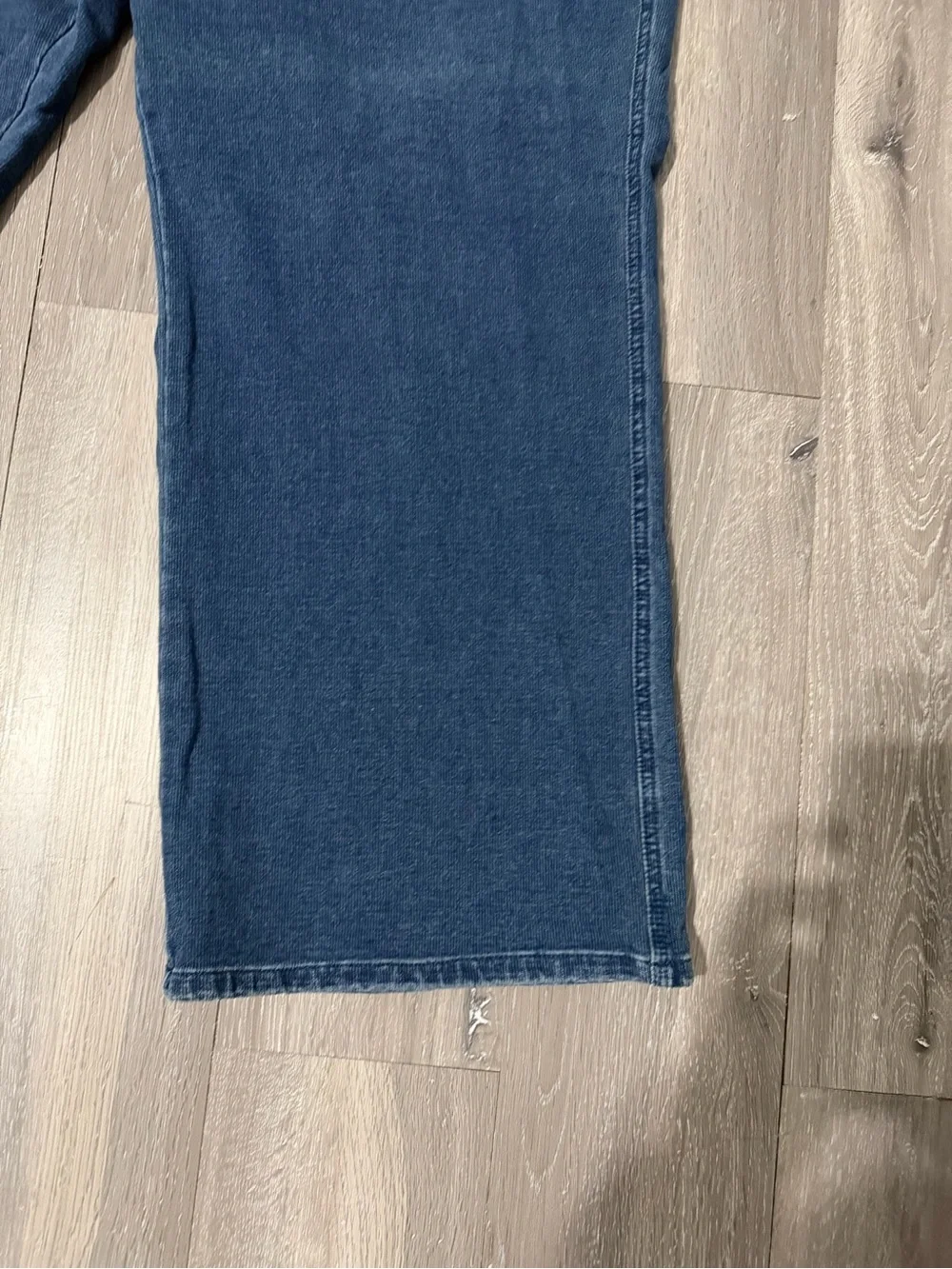 Quacker Factory Dark Blue Stretch Flare Wide Leg Jeans size 24W